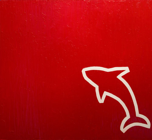 Прекрасная акула. Масло, фанера, 91,5×83 см