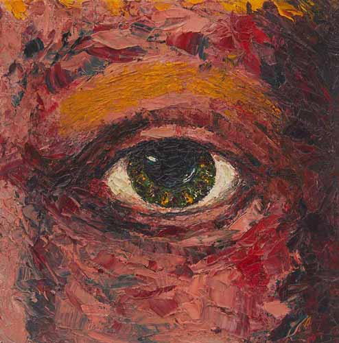 Взгляд. Масло, холст, 30×30 см