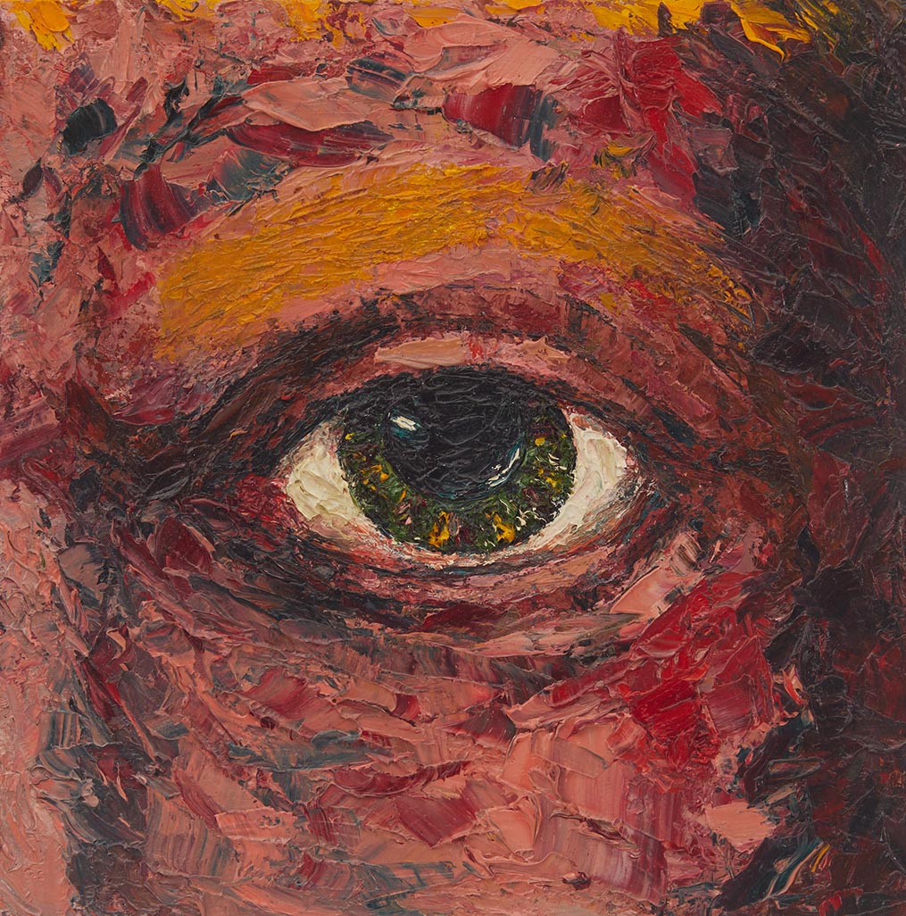 Оригинальная работа Вадима Золотарёва «Взгляд», масло, холст, 30×30 см