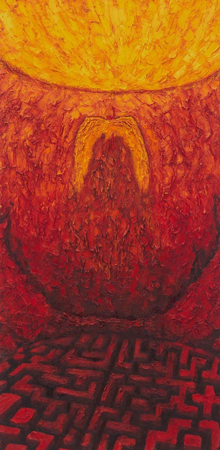 Дотянуться до солнца. Масло, холст, 100×50 см