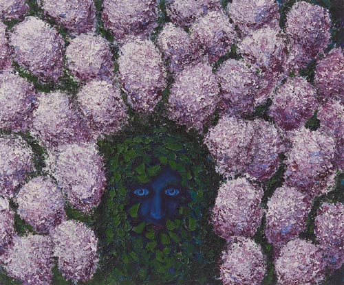 Некто в сирени, масло, холст, 60×50 см